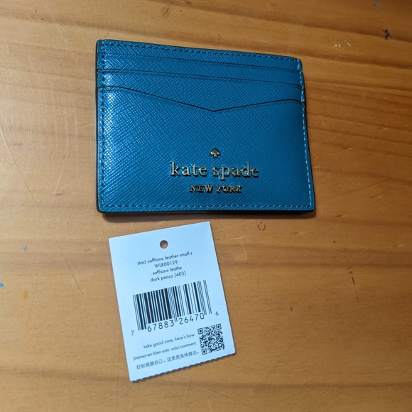 Kate Spade teal crossbody purse & card wallet set - Picture 4 of 4